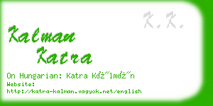 kalman katra business card